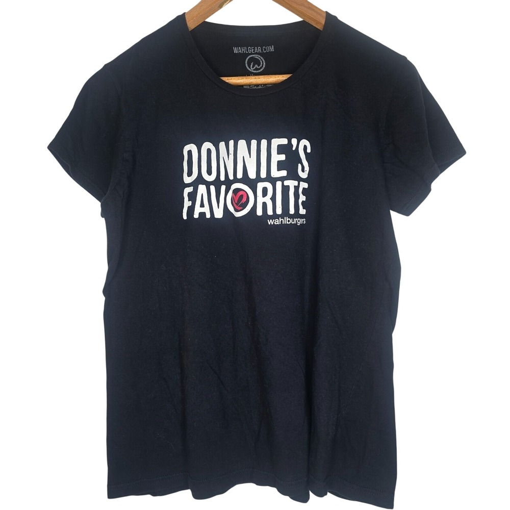 Wahlburgers Donnie's Favorite Graphic T-Shirt Mens Large Black Cotton‎ NKOTB Fan